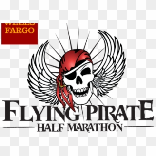 Flying Pirate Half Marathon, First Flight 5k, Fun Run - Flying Pirate Half Marathon Clipart