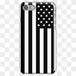 Black And White American Flag Iphone 7 Snap Case - Mobile Phone Case Clipart