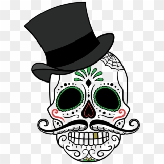 Skull Tattoo Transparent Image - Day Of The Dead Skull Clipart - Png Download