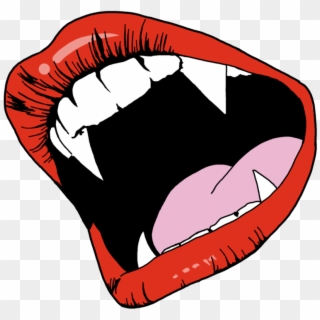 Vector Mouth Vampire - Transparent Vampire Fangs Clipart - Png Download