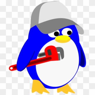 Penguin Plumbing Plumber Wrench Pipe Wrench - Penguin Plumber Clipart