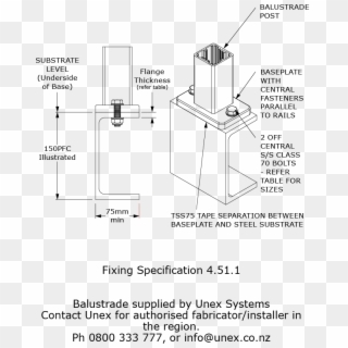 661 X 820 1 - Base Plate Fixing Detail Clipart