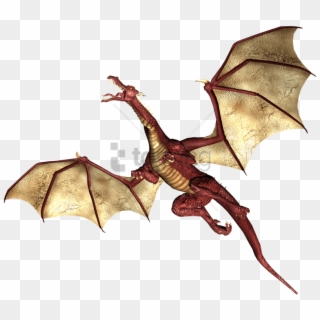 Free Png Dragon Red And Brown Wings Flying Up Png Image - Dragon Flying Up Clipart