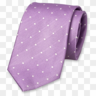 Lilac Tie With White Dots Clipart