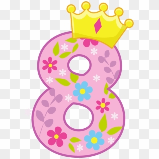 Princesas E Príncipes Princesscrownnumbers 6 Minus - Numero 8 De Princesa Clipart