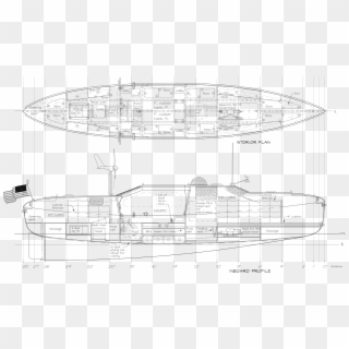 Stock Pacific Boat Design Net Hendrickson Interior - Technical Drawing Clipart