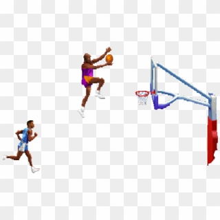 At The Top Of The Key, Jumping 20 Feet In The Air A - Running Across Finish Line Clipart