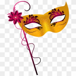 #mq #yellow #pink #mask #masquerade - Clipart Transparent Carnival Mask - Png Download