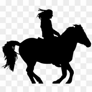 Clip Art Images - Horse And Rider Silhouette - Png Download