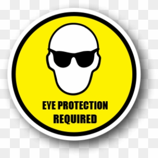 Durastripe Floor Safety Sign, Eye Protection Required - Health And Safety Signs For Eye Protection Clipart