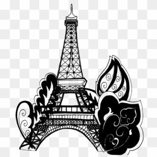 Eiffel Tower Silhouette Png Background Image - Paris Eiffel Tower Coloring Pages Clipart