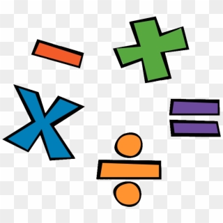 Mathematics Cartoon Division Clip - Math Signs - Png Download