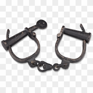 19th Century Prisoner Iron Handcuffs - Earrings Clipart