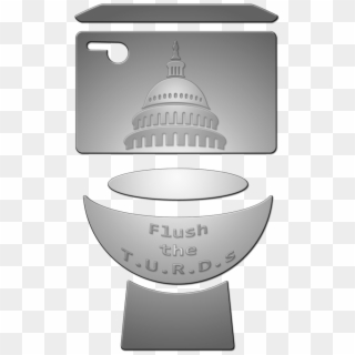 Flush The T - Unisex Public Toilet Clipart