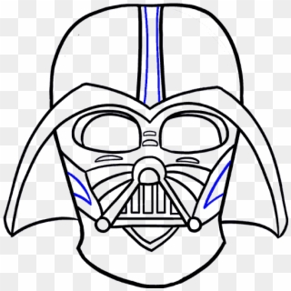 Darth Vader Mask Drawing Photo - Darth Vader Drawing Simple Clipart