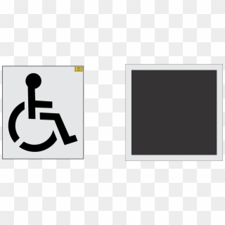 See 1 More Picture - Handicap Symbol Pavement Marking Clipart