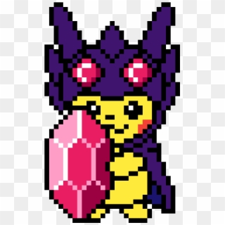 Pikachu Wearing Mega Sableye Hoodie - Perler Bead Patterns Of Pikachu The Pokemon Clipart