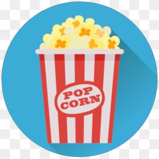 Popcorn Icon - Popcorn Flat Vector Png Clipart