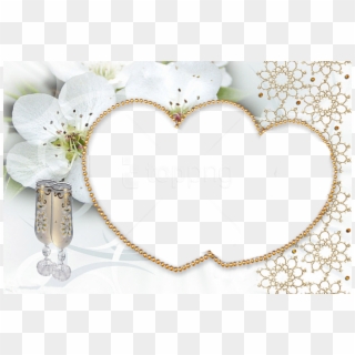 Free Png Best Stock Photos White Hearts Transparent - Heart Wedding Frames Clipart