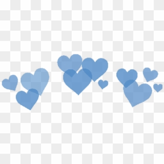 Corona Corazones Corazon Coronadecorazones Azul Blue - Red Heart Crown Png Clipart