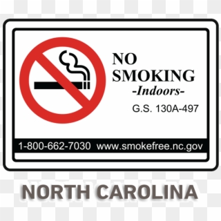North Carolina No Smoking Sign - Smoking Clipart