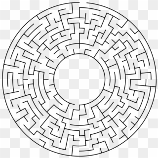 20, Circular Maze D - Transparent Circle Maze Png Clipart