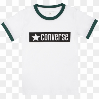 Boys Vintage Logo Ringer Junior T Shirt White - Active Shirt Clipart