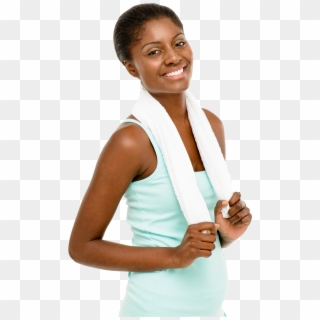 Happy Black Woman - African American Women Fitness Png Clipart