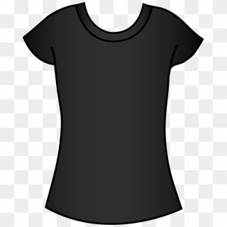 Womens Black T Shirt Clip Art - Png Download