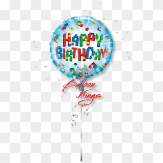 Happy Birthday Building Blocks - Lego Happy Birthday Balloon Clipart