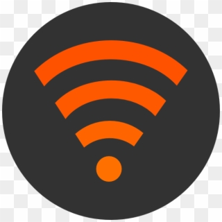 Wifi Orange Up Clip Art - Circle - Png Download