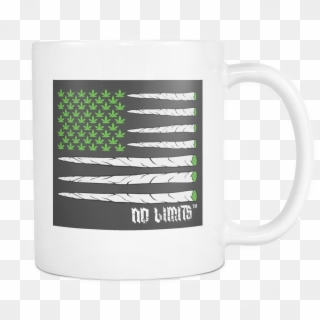 Marijuana Joint Flag White Mugs - Mug Clipart