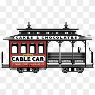 Cable Car Cakes And Chocolates - Clipart Cable Car San Francisco - Png Download