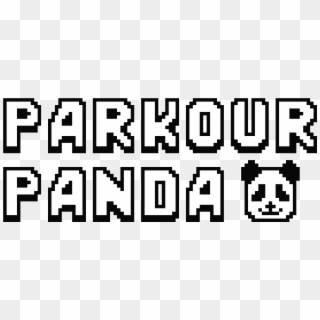 Parkour Panda - Monochrome Clipart