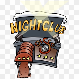 Image Outside Nightclub Club Penguin - Club Penguin Night Club Png Clipart