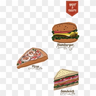 Hot Lunch Png Free - Hamburger Clipart