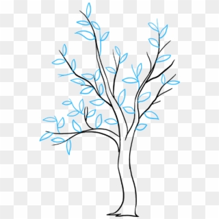 How To Draw A Tree Really Easy - Fall Tree Drawing Clipart