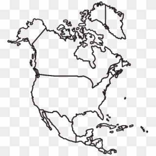 North America Map Outline Clipart