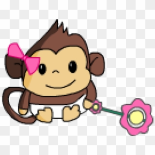 Monkey Clipart Baby Shower - Baby Shower Monkey Background - Png Download