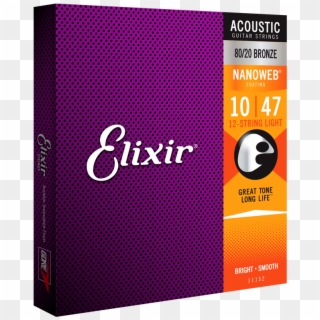 Elixir 12 String 80/20 Light Acoustic Strings 11152 - Elixir Strings 11 52 Clipart