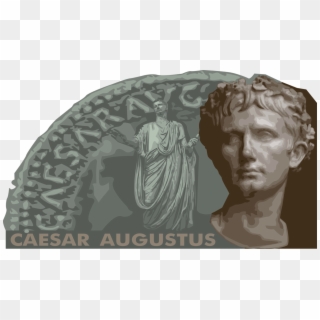 Vector Illustration Of Caesar Augustus Founder Of Roman - Statue Clipart