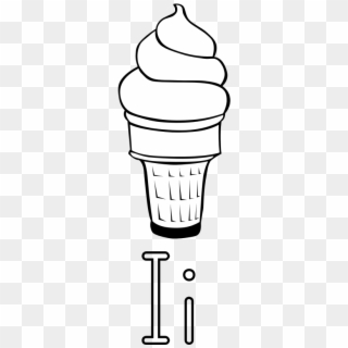 Black And White Ice Cream Clipart - Dairy Products Coloring Pages - Png Download