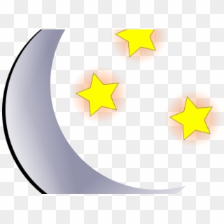 Moon And Stars Clipart - Circle - Png Download