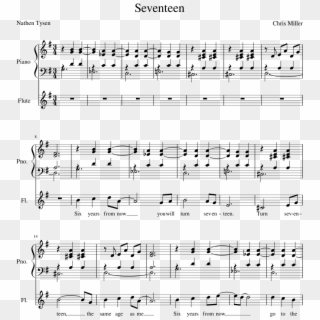 Seventeen Sheet Music Composed By Chris Miller 1 Of - Tuck Everlasting Seventeen Sheet Music Clipart