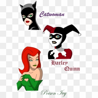 Harley Quinn Clipart Face - Poison Ivy Cartoon Profile - Png Download