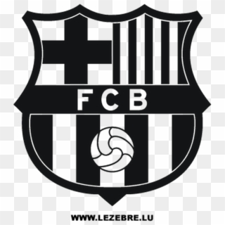 Fcb Black Logo - Fc Barcelona Logo Black And White Png Clipart