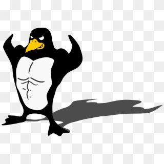 Penguin Bodybuilder Linux Muscle - Penguin Bodybuilder Clipart