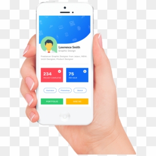 Fiverr Clone App Development - Mão Com Celular Png Clipart