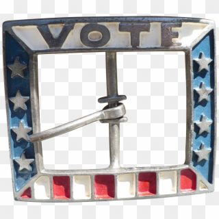 Patriotic Vote Belt Buckle Clipart