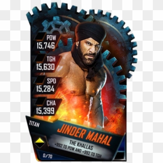 Jindermahal S4 18 Titan - Kane Wwe Supercard Clipart